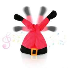 zxr 2025 Sombrero Musical Navideño Divertido Gorro Navideño Eléctrico que Canta y Baila Sombrero de Juguete Divertido de Felpa Ideal para Fiestas de Navidad Adultos y niños Unisex125 - como en la foto - Ver 1