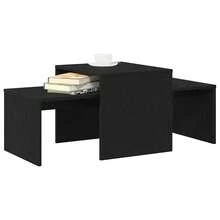 Tavolini impilabili vidaXL effetto rovere nero 100 x 48 x 40 cm Materiale a base di legno - nero - Visualizzare 1