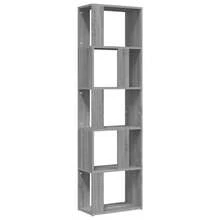 Bibliothèque vidaXL Gris Sonoma 45x24x160 cm Matériau à base de bois - Gris - Voir 4