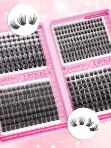640/424 Pcs 30D+40D+50D DIY Mink Lashes - Premium D Curl Natural Thick Individual Eyelashes For Lash Extension - Reusable, Lightweight And Easy To Apply - Multicolor - View 6