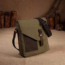Bandolera Hombre VASCHY Pequeño Bolsa Mensajero Mariconera Bolsa Crossbody Hombre Mujer Bolso de Hombro para Uso Diario Deportes Empresas Viajes - Caqui - Ver 2