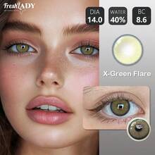 FRESH LADY Kính áp tròng Freshlady 1 cặp 14.00mm, màu nâu/xám/xanh tự nhiên, mềm mại và thoải mái, phù hợp cho trang điểm mắt và sử dụng hàng ngày. - 0 - Xem 14