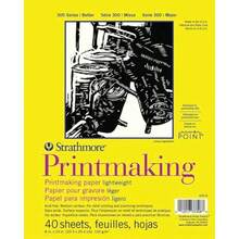 Stratmore Bloc de pl de impresión de la serie 300 encuadernado con pegamento 8 x 0 pulgadas 40 oas 20 g - Pl de artista para adultos y esntes - Impresión en bloques linocut seriía - Blanco - Ver 4