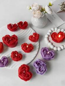 Heart-Shaped Rose Scented Candle, Valentine's Day/Birthday Gift Unique Shaped Scented Candle Scented Glass Jar Candle Soy Wax Scented Candle Lavender Scented Candle, Sunlight Catcher Dreamy Moon & Star Crystal Prism Pendant Colorful Rainbow Catcher Home Decor Crystal Pendant - Multicolor - View 4