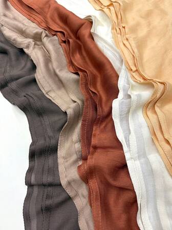 1ชิ้นผ้าคลุมศีรษะมุสลิมเนื้อนุ่มระบายอากาศได้ดีสีพื้นเรียบง่ายใส่ได้ทุกโอกาสสำหรับผู้หญิง, ใส่ได้ทุกวัน, วันหยุด, ผ้าคลุมไหล่สำหรับเดินทาง, ฤดูใบไม้ผลิ/ฤดูร้อน