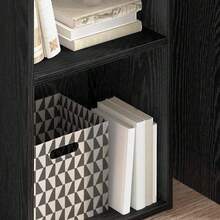 Libreria vidaXL effetto rovere nero, 40 x 30 x 77 cm, materiale a base di legno. - nero - Visualizzare 4