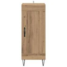 vidaXL Sideboard Artisan-Eiche 34,5 x 34 x 90 cm Verbundholz und Eisen - Braun - Übersicht 6
