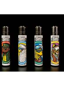 Kit Of 4 Clipper Original Lighters - Exclusive Farm Collection, Refillable, Replaceable Pestle - Gasless - 海鷗 - 查看 11
