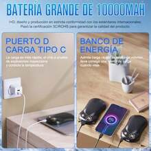 Paquete de 2 Calentadores de Manos Recargables, Calentadores de Manos portátiles de Carga rápida, Excelentes Regalos de Navidad para Actividades al Aire Libre, Caza, Golf y Camping - / - Ver 4