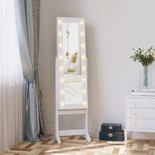 HOMCOM Floor Standing Jewelry Rack - White - View 1