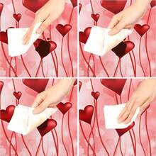 Valentines Decor Round Fitted Tablecloth Red Heart Round Table Cover With Elastic Wipeable Polyester Circle Outdoor Table Cloths For Kitchen Picnic Party Patio Holiday Decor Fit For 40\-44\ Tables,42inch(Round),A04:ValentinesDecor1 - A04:valentinesDecor1 - View 4