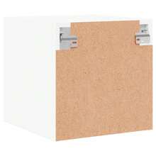 Comodini vidaXL con ante in vetro, 2 pezzi, bianchi, 35x37x35 cm - Bianco - Visualizzare 9