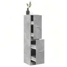 Armoire à pharmacie vidaXL Gris béton 30 x 41 x 144,5 cm Matériau à base de bois - Gris - Voir 2