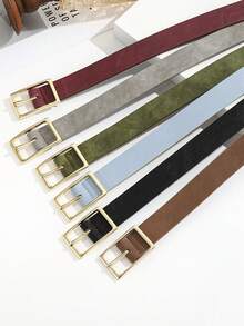 这款时尚方形扣女士腰带，百搭实用，可搭配牛仔裤、休闲裤和连衣裙。优雅的纯色设计，是休闲和通勤装扮的理想之选，也是学院风的完美配饰，更是馈赠佳品。 - 彩色 - 查看 2