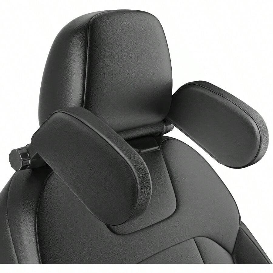 Car Seat Headrest Pillow Adjustable Car Seat Head Support Neck Pillow Memory Foam Vehicle Travel Sleep Pillow Rest Cushion for Adults Elders-Black - Negro - Ver 1