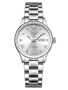 LIGE Fashion Ladies Casual Watch Waterproof Pointer Quartz Watch Elegant Business Watch - Silver - View 15