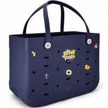 CSjihua XL/L/M EVA Waterproof All-Season Extra Large Size Large Capacity Breathable Dopamine Candy Color EVA Women's Tote Bag Beach Bag, Extra Large Size EVA Tote Bag, EVA Beach Bag, EVA Tote Bag, EVA Shoulder Bag, EVA Basket Bag, EVA Beach Bag - Lightweight And Durable Solid Color Open Design, Large Waterproof Washable Sturdy Open Tote Bag, Suitable For The Beach, Outdoor Swimming Pool, Gym, Shopping Mall, Picnic And Camping - Stylish Holiday Accessory, Beach Bag, Holiday, Leisure Outing, Holiday Gift. - 彩色 - 查看 18