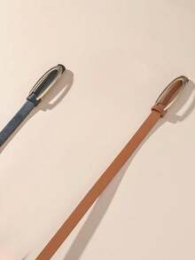 1/2/3/4pcs Minimalist U-Buckle Women's Thin Waist Belt, Elegant High-End Design For Dresses, Versatile Casual Everyday Wear Belt, Suitable As A Gift - Multicolor - View 18