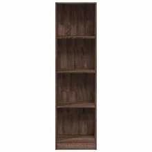 Bibliothèque vidaXL aspect chêne brun 40 x 24 x 143 cm, matériau à base de bois - Tabac - Voir 4