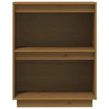 Aparador vidaXL Castanho Mel 60x34x75 cm Madeira Maciça de Pinheiro - Castanho - Ver 5