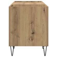 Mobile porta dischi vidaXL con ripiano, rovere artigianale, 121 x 38 x 48 cm - Castano - Visualizzare 6