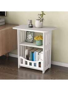 1个迷你方形边桌，创意简约设计，适用于客厅、卧室、床头、小户型公寓，北欧风格