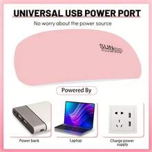 Portable Mini Nail Lamp, Equipped With 6 LED Lamp Beads, With Switch, Pink And White, Suitable For Dry Gel Nail Polish, USB Power Foldable Design, Suitable For Hand And Foot Care, Suitable For Home And Beauty Salon Use, Nail Lamp - Nhiều màu - Xem 2