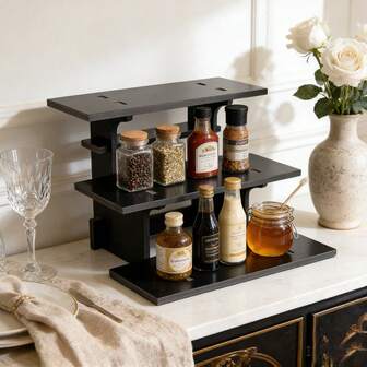 Multi-Layer Desktop Organizer Rack, Party & Event Beverage & Snack Display Stand, Product Showcase Shelf