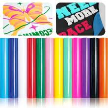 12片气泡乙烯基热转印贴纸，12英寸x10英寸3D泡沫乙烯基，颜色多样，DIY T恤熨烫贴纸，易于裁剪 - 彩色 - 查看 1