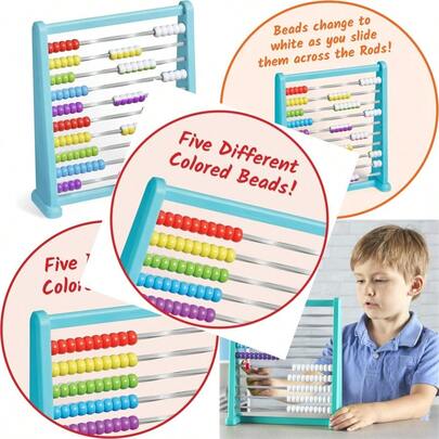 hand2mind Ábaco Que Cambia de Color Ábaco de Plastico para Matematicas Infantiles 100 Cuentas para Conteo Juguetes de Matematicas Ábaco para Matematicas Infantiles de 1er Grado Juego de 1Durable, cultivating children's interests