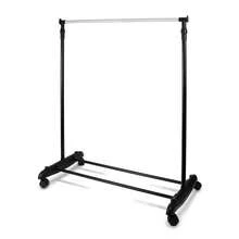Ecommerc3 MOBLEKIT | Free-Standing And Expandable Clothes Racks In Metal And Wood, Clothing With Adjustable Options, With Wheels Or Shelves, Organizers For Bedroom, Entryway And Home - Black and Silver Coat Rack 82x42x90-160 cm - View 9