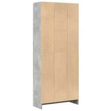 Estantería vidaXL color hormigón gris, 60x24x143 cm, material a base de madera. - Gris - Ver 6