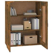 Armario de pared vidaXL, roble ahumado, 69,5 x 32,5 x 90 cm - Marrón - Ver 4