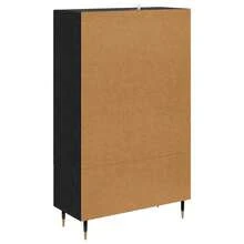 Table haute vidaXL aspect chêne noir 69,5 x 31 x 115 cm Matériau à base de bois - Noir - Voir 8