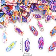 7/10 buc pandantive colorate din rășină din aliaj, în formă de pantof/papuc, potrivite pentru cercei, brățări, coliere, pandantive pentru genți, brelocuri auto și alte accesorii pentru pandantive, asortate zilnic, cadouri pentru cupluri de Anul Nou - Multicolor - Vizualizare 11