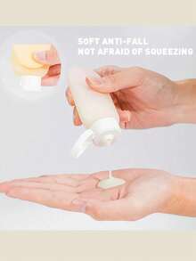 60ml Soft Squeeze Shell-Shaped Bottle For Face Wash, Shampoo, Independent Bottle Travel Cosmetic Shower Gel, Toner Bottle, Leak-Proof Travel Bottle, Refillable Liquid Travel Accessory For Cosmetics, Shampoo Or Toner Storage - Multicolor - View 4