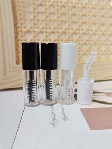 3/2/1pc Mini Travel Mascara Dispenser Bottles With Brushes - Leak-Proof Portable Cosmetic Containers, Suitable For Mascara, Liquid Foundation, Serum, Etc., Transparent Glass Design, Perfect For Travel Essentials - Multicolor - View 6