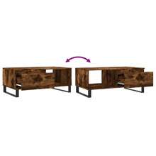 Tavolino da caffè vidaXL in rovere affumicato, 90x50x36,5 cm, in legno composito. - Castano - Visualizzare 9