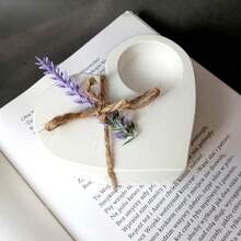 Molde de resina en forma de corazón para hacer portavelas, molde de cera y pegamento, portavelas con forma de corazón para el Día de San Valentín, decoración del hogar, molde de silicona - molde de silicona - Ver 8