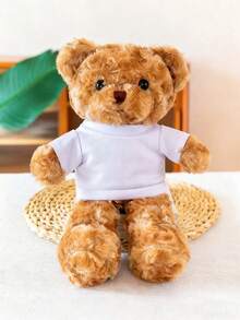 Customized Teddy Bear Figurine, Can Customize Text And Images, Fun Gift, Doll Clothes, Girls Bedroom Decor, Boys Bedroom Decor, Birthday Decor, Personalized Gift, Suitable For College, Room Decor, Home Decor, Wedding Decor, Car Decor, Christening, Valentine's Day Decor, Gift For Women, Girlfriend, Wife - Multicolor - View 11