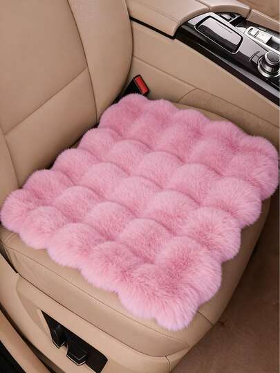 1Piece Premium Multi - Color Bubble Plush Car Seat Cushion - Cloud - Like Warm Anti - Shift Scratch - Resistant Pad & Backrest Cover For Winter Sedan Interior