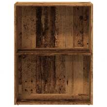 Libreria vidaXL, effetto legno di recupero, 60x30x77 cm, in legno composito. - Castano - Visualizzare 4