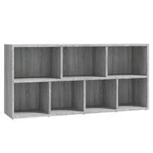 vidaXL Bücherschrank Grau Sonoma 50x25x106 cm - Grau - Übersicht 9