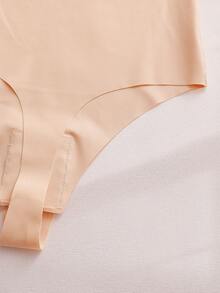 Women Seamless Camisole Slimming Bodysuit With Front Closure, Anti-Slip, Waist & Belly Control - Apricot - View 4