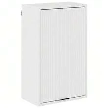 Meuble de salle de bain mural vidaXL, blanc brillant, 39 x 23,5 x 65 cm - Blanc - Voir 1