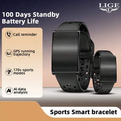  Nuevo brazalete inteligente de moda, diseño sin pantalla, resistente al agua, múltiples modos de ejercicio, registro de seguimiento de ejercicios, monitoreo del sueño