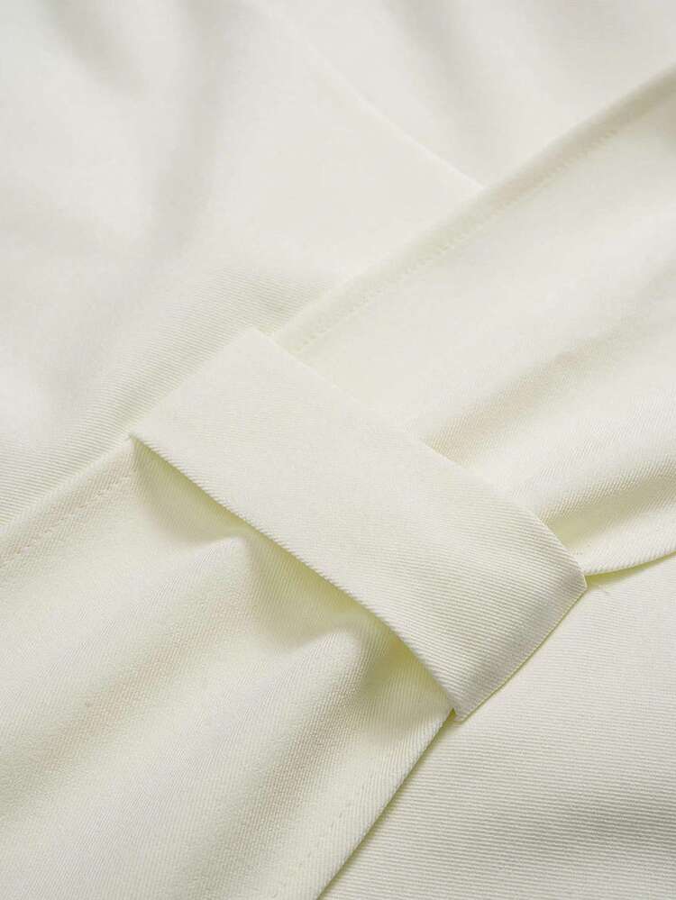 1 Set de 2 piezas de unicolor, elegante y casual con nudo para mujer, para eventos formales, playa, primavera/verano - Albaricoque - Añade 7
