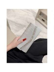Women Evening Bags - فضي - مشاهدة 3