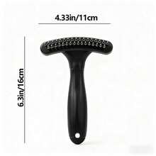 1 pieza Peine de Rastrillo Negro para Mascotas Adecuado para Perros Medianos y Grandes, Elimina el Pelaje Inferior, Suaviza el Pelaje del Perro y Elimina el Pelo Suelto