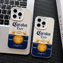 Funda de teléfono C-Corona para for  17, 16E, 16, 15, 14, 13, 12, 11 Pro Max, Air, X, XR, XSMAX, 8, 7 Plus, resistente a golpes, con funda trasera suave, regalo para parejas. - Blanco - Ver 5